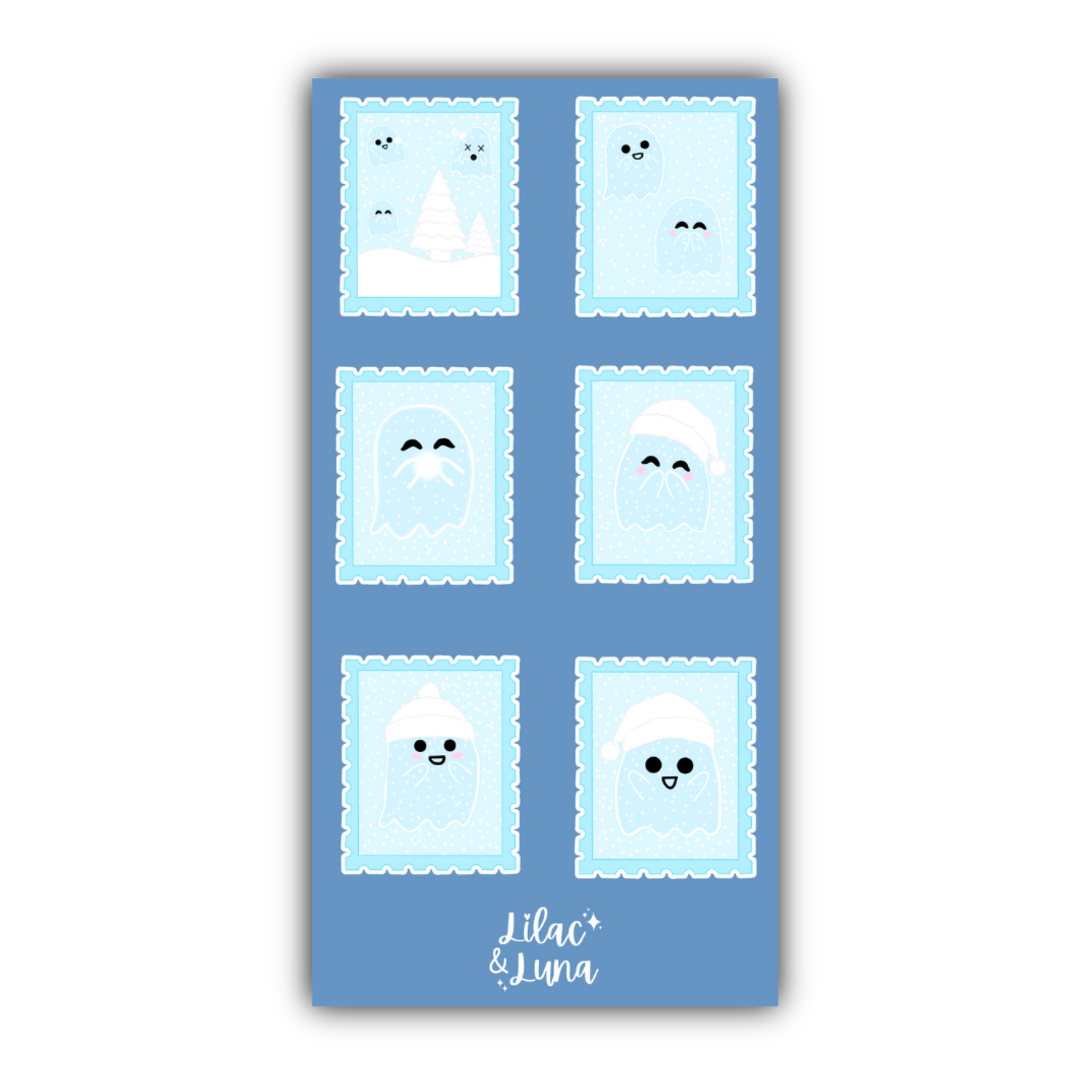 Winter Ghostie Stamp Sticker Sheet
