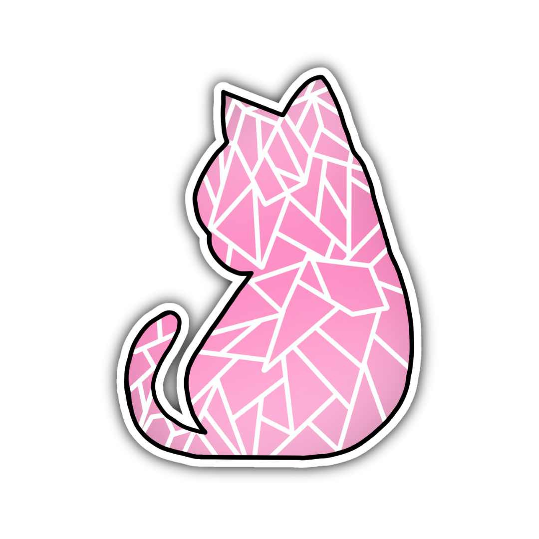 Pink Diamond Cat Sticker