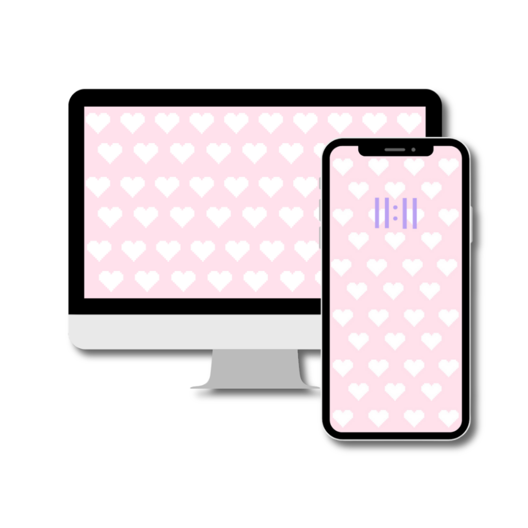 White Hearts Wallpaper Bundle