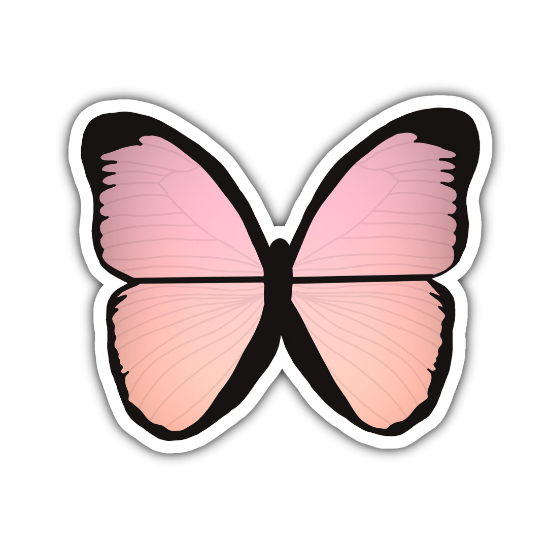 Pink Butterfly Sticker