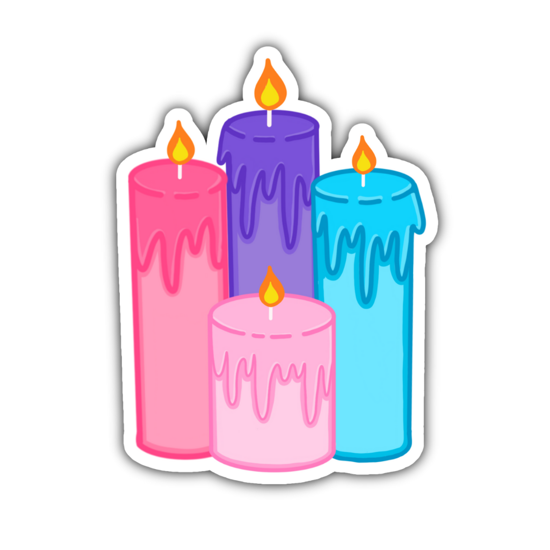 Colorful Candles Sticker