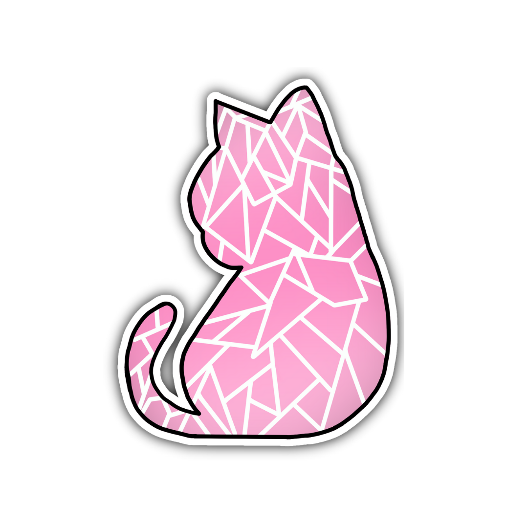 Pink Diamond Kitty Sticker