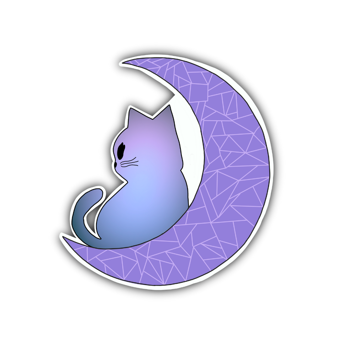 Moon Cat Sticker