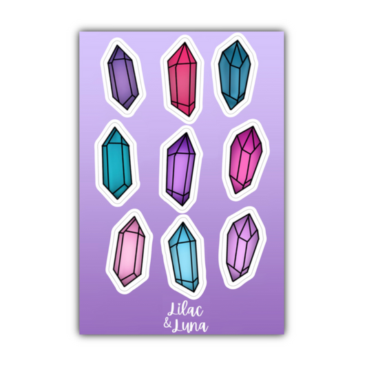 Crystals Sticker Sheet