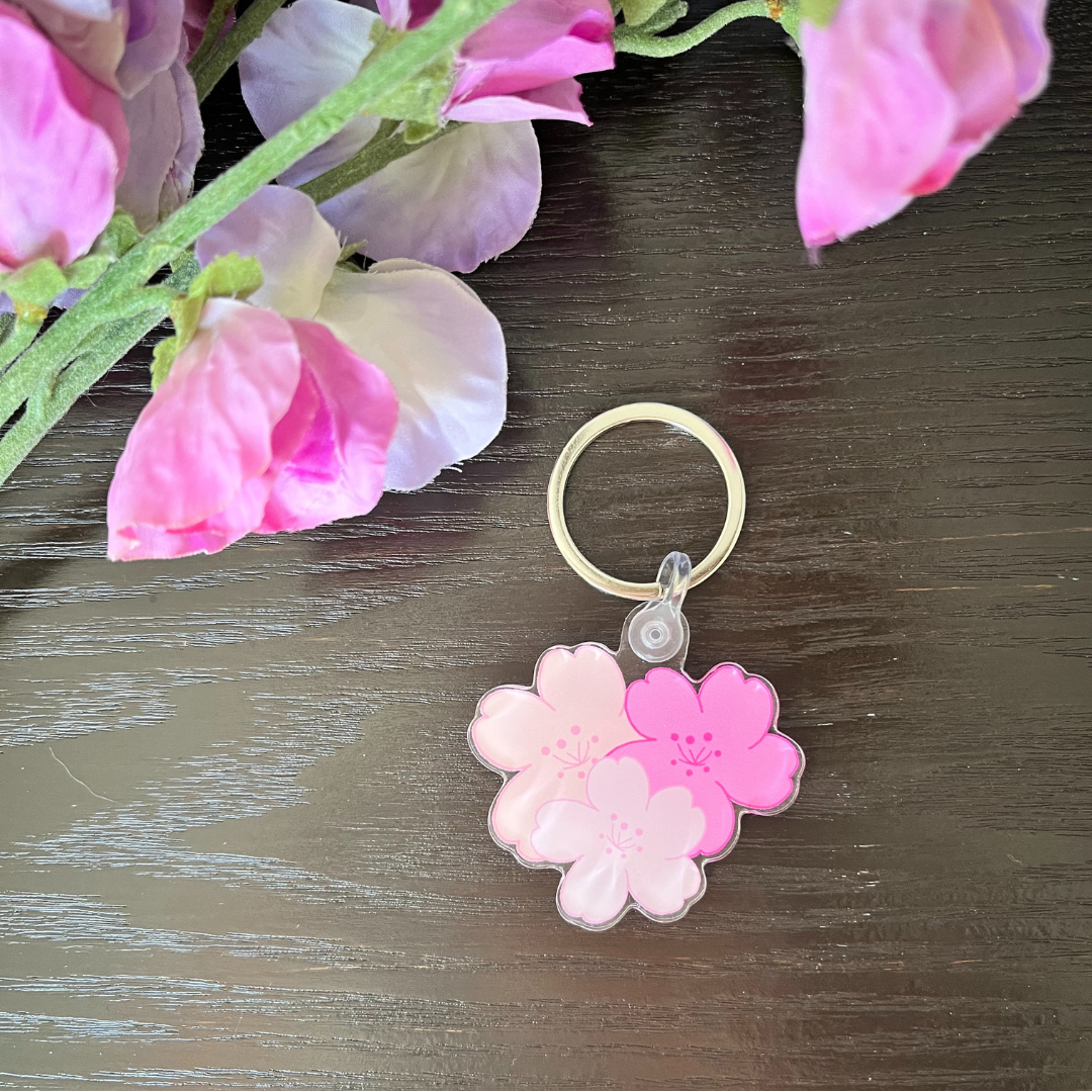 Cherry Blossom Trio Keychain