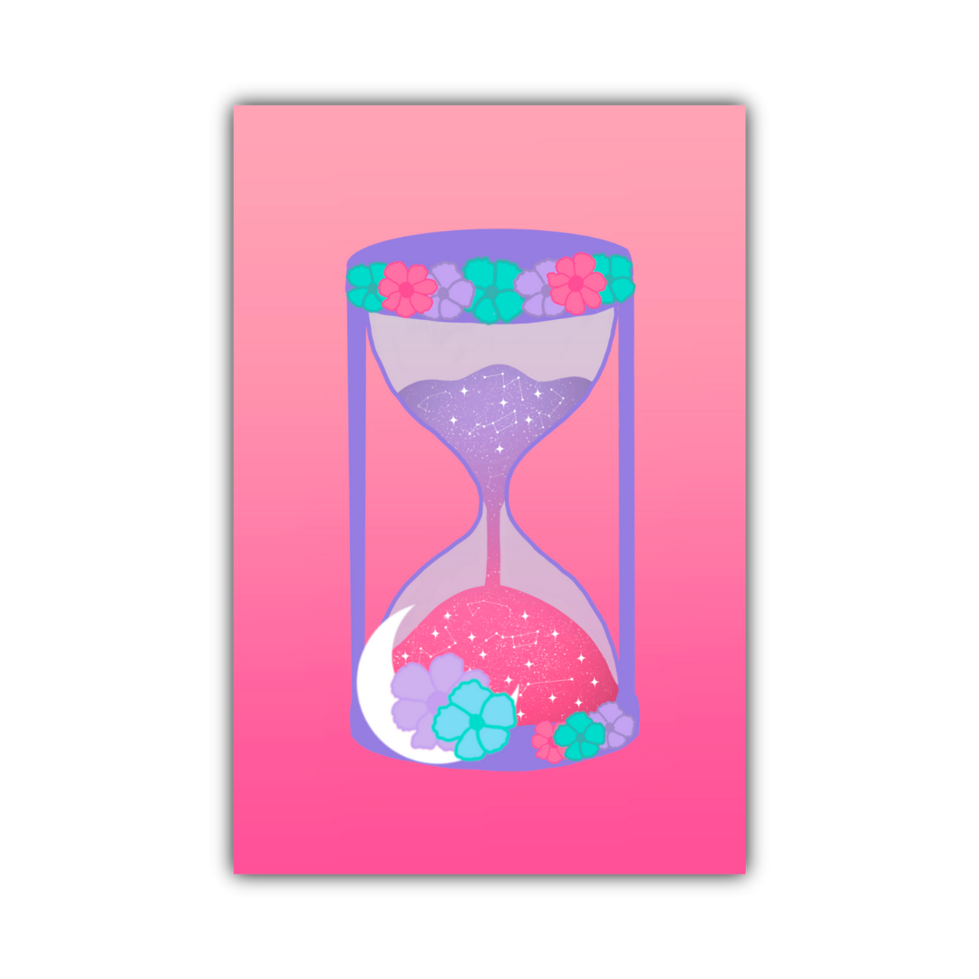 Floral Hourglass Print