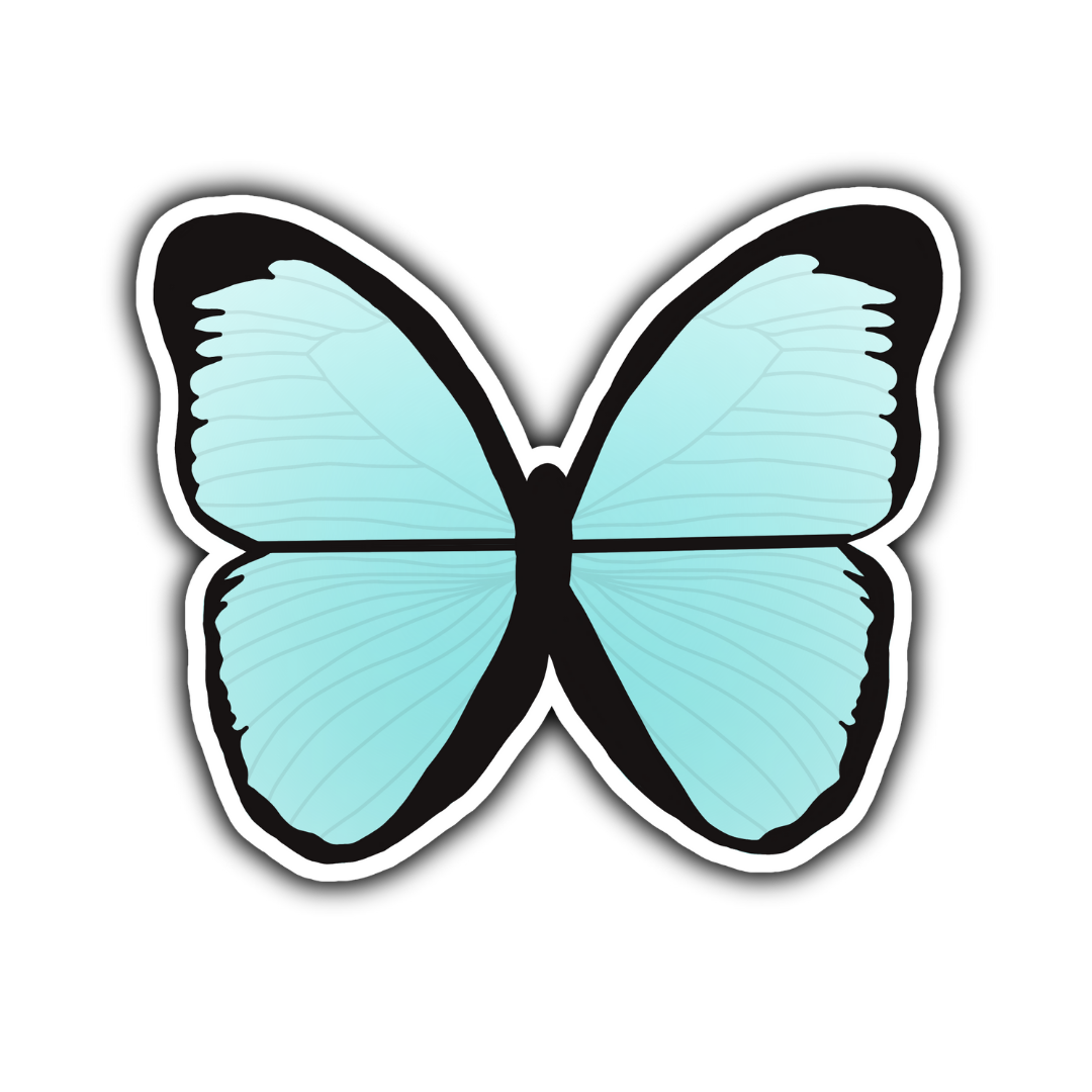 Blue Butterfly Sticker