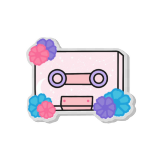 Floral Cassette Pin