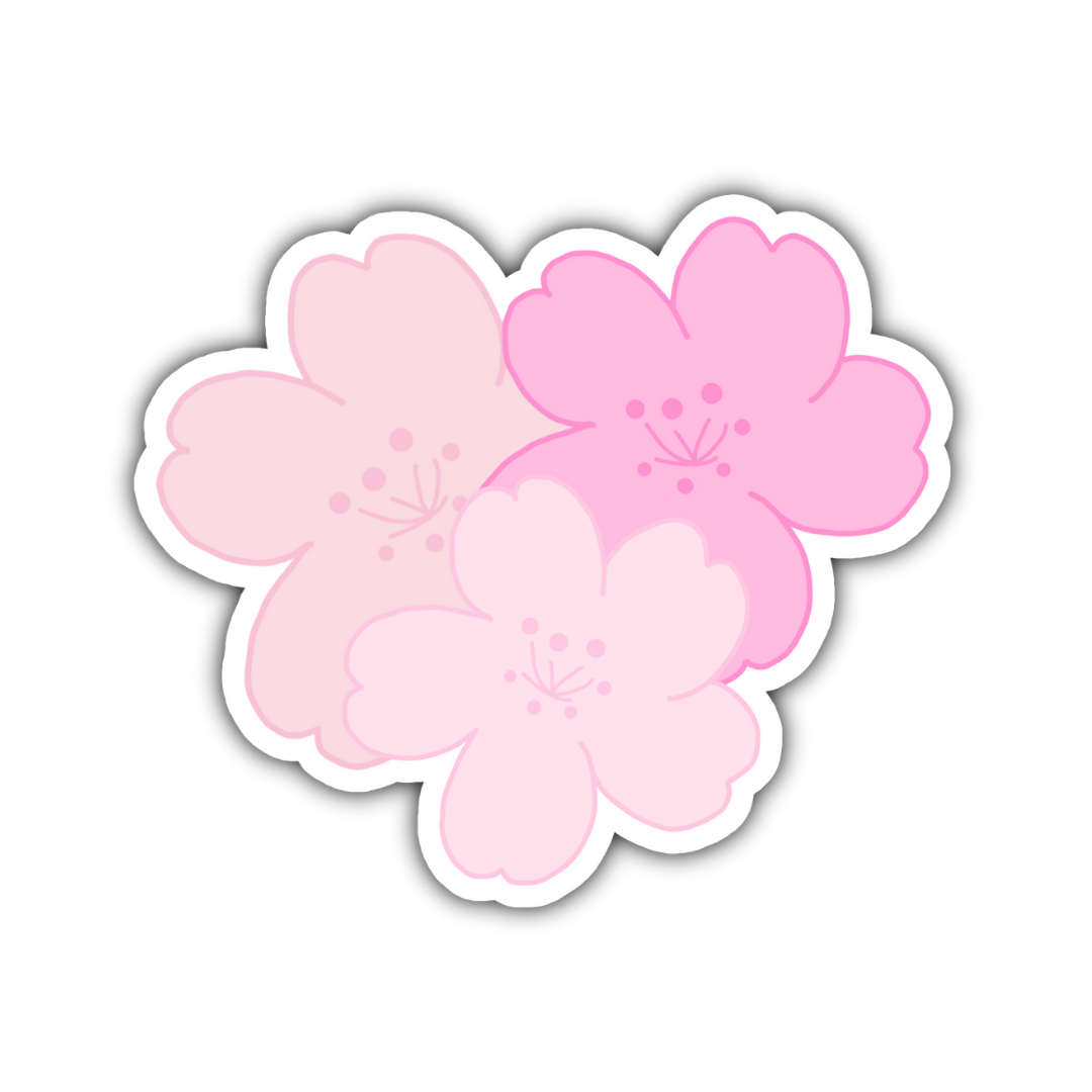 Cherry Blossom Trio Sticker