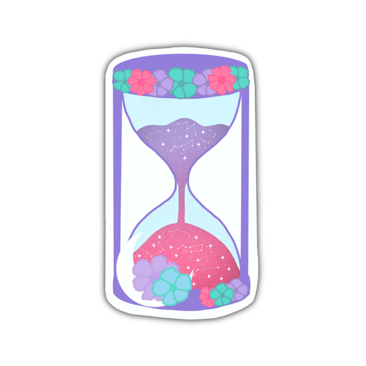 Floral Hourglass Sticker