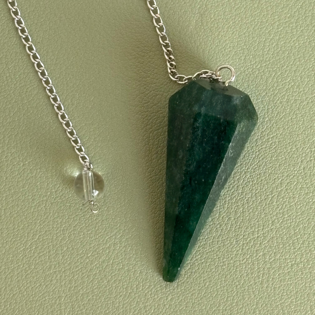 Green Jade Crystal Pendulum