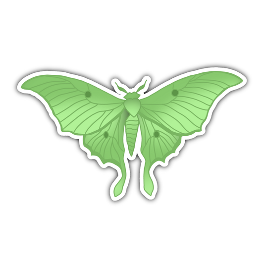 Green Luna Moth Sticker