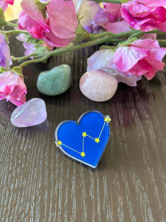 Cassiopeia Heart Pin