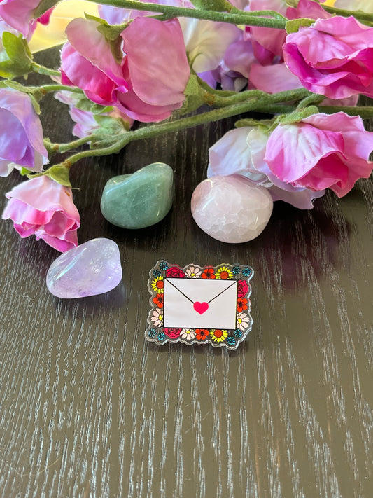 Floral Envelope Pin