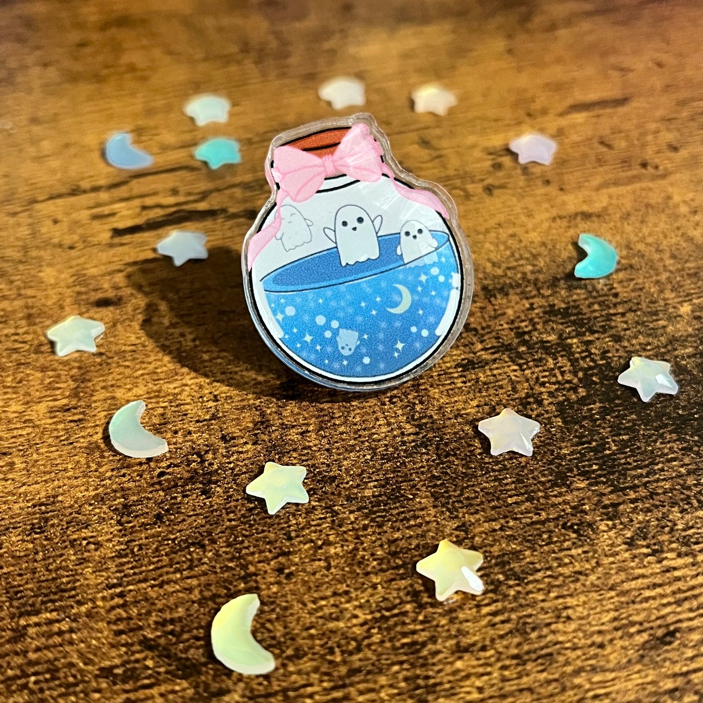 Ghost Potion Bottle Pin