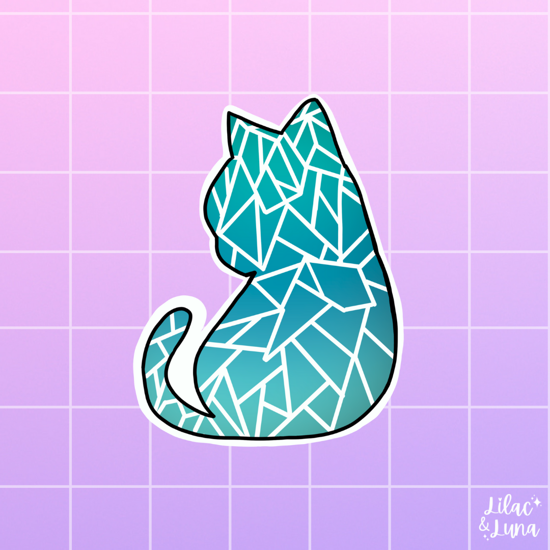 Blue Diamond Cat Magnet