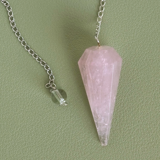 Rose Quartz Crystal Pendulum