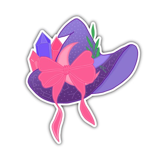 Purple Witch Hat Sticker