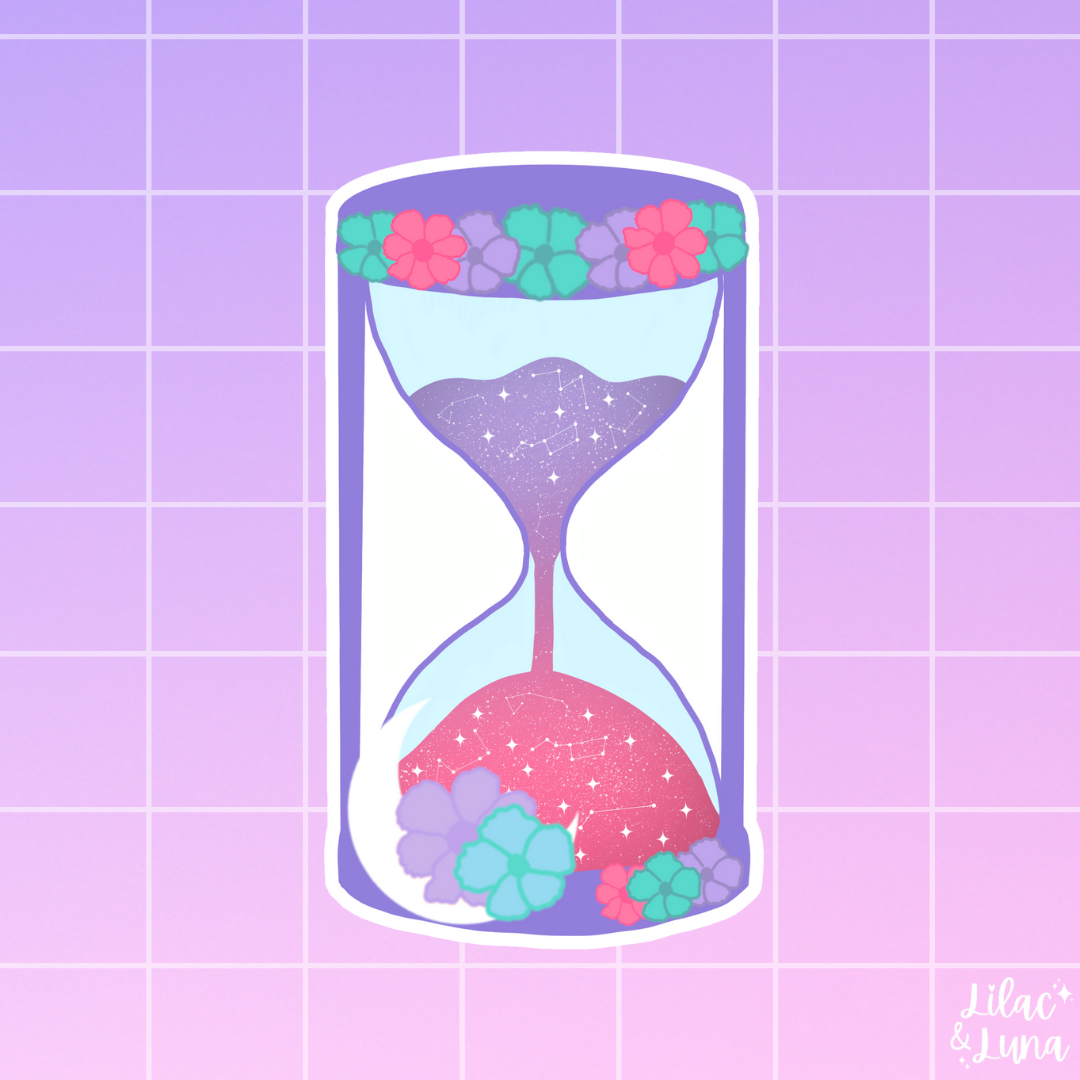 Floral Hourglass Sticker