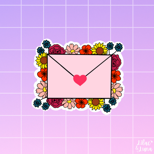 Floral Envelope Sticker