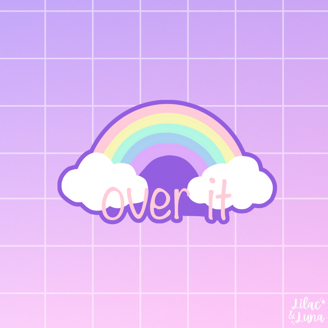 Over it Sticker