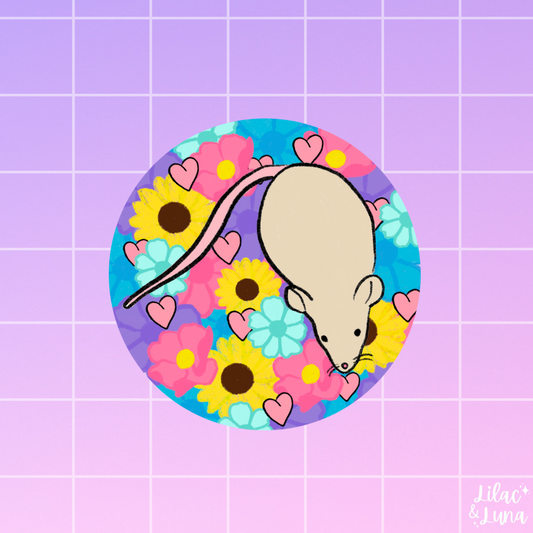 Floral Rat Sticker