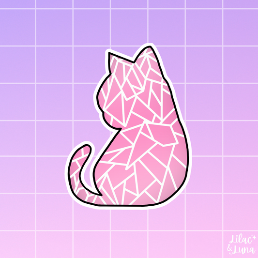 Pink Diamond Kitty Sticker