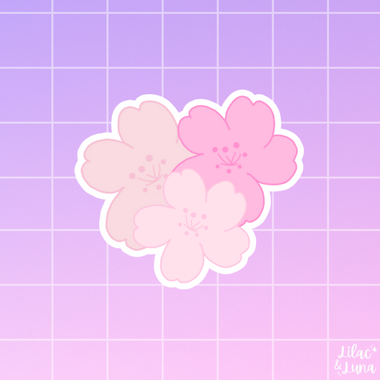 Cherry Blossom Trio Sticker