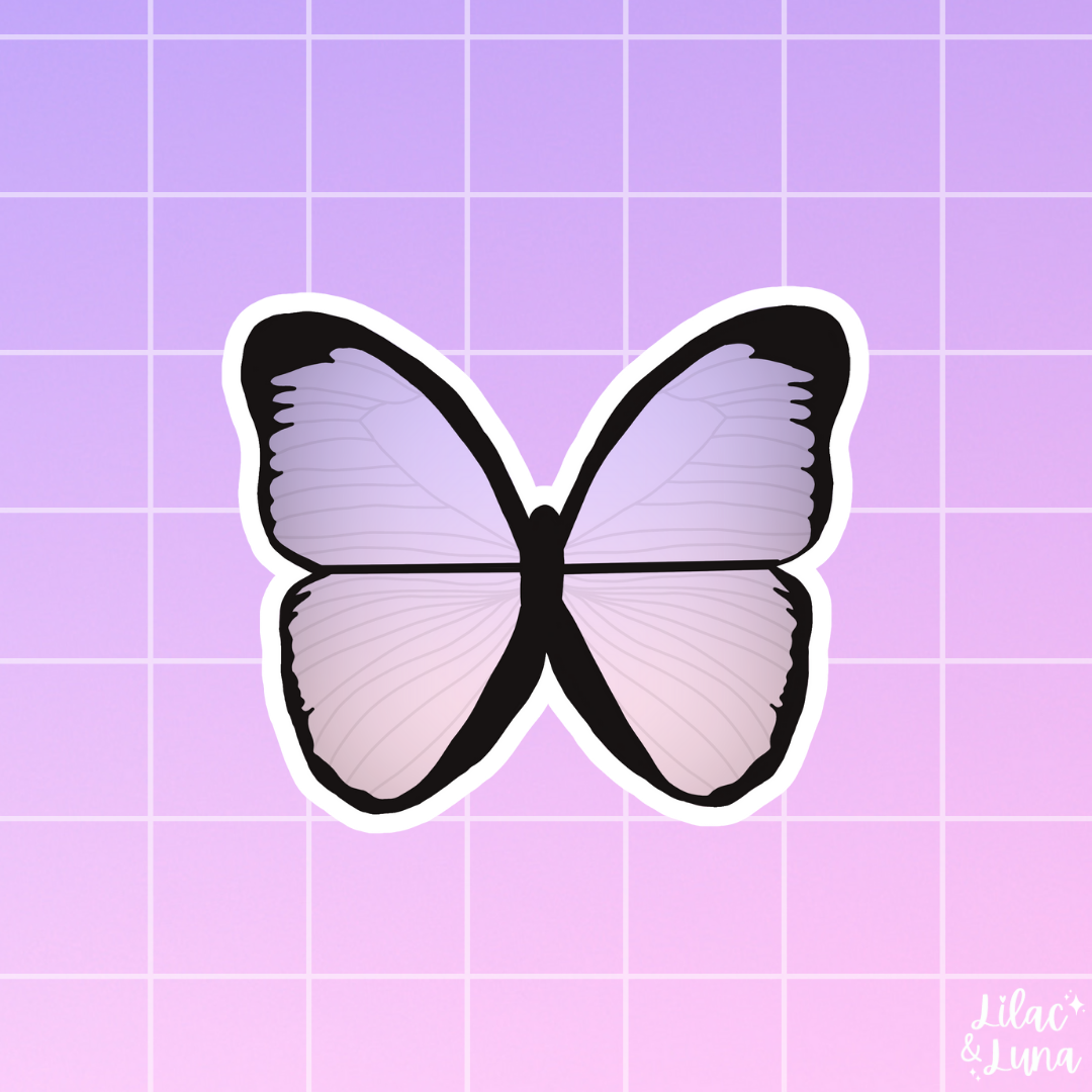 Purple Butterfly Sticker