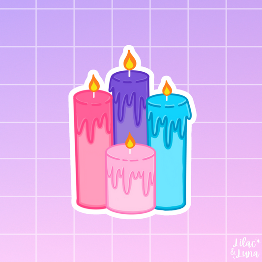 Colorful Candles Sticker