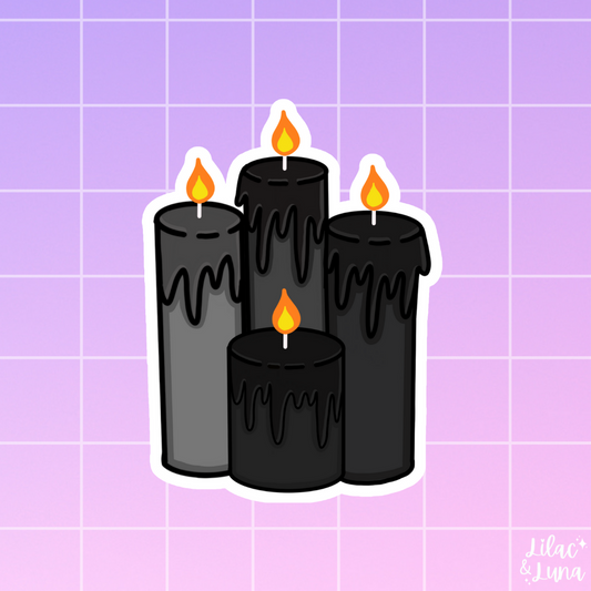 Black Candles Sticker