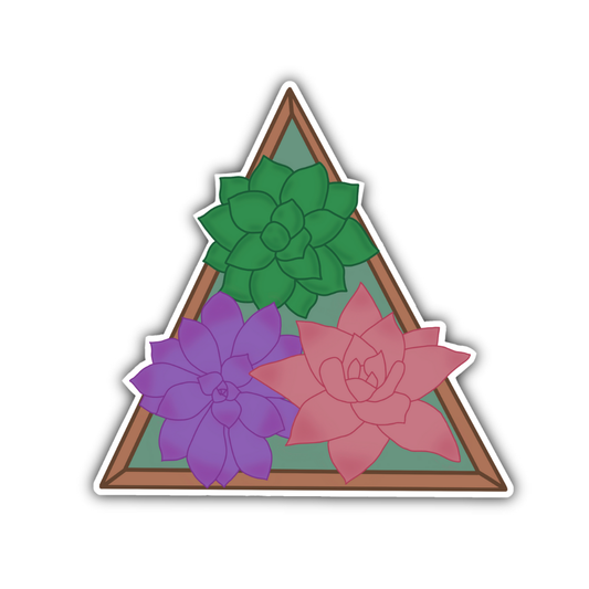 Triangle Succulents Sticker