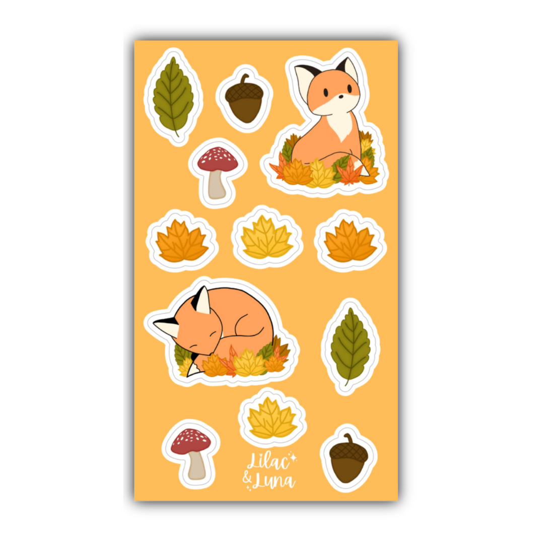 Autmumn Fox Sticker Sheet