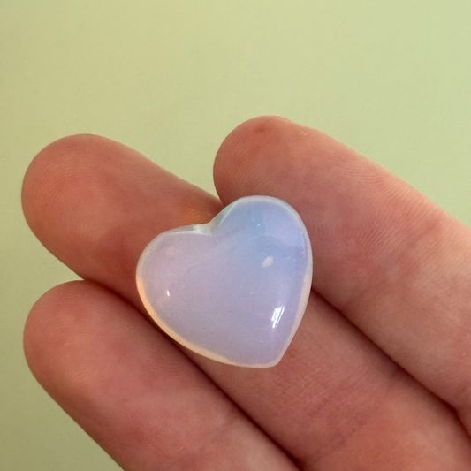 White Opal Heart Crystal